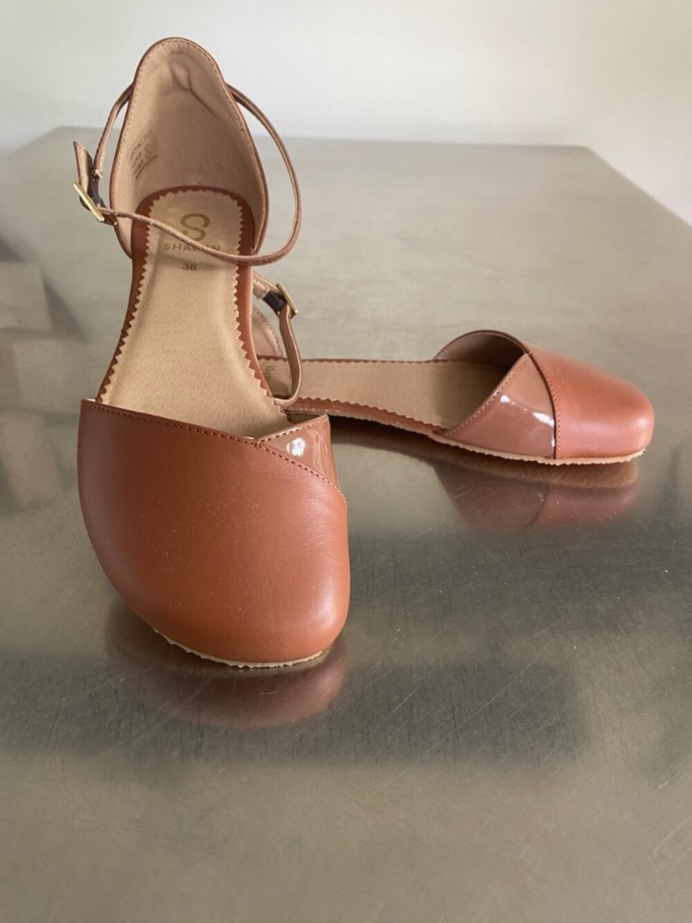 Poppi Sandal by Shapen, Leather Barefoot Shoes, Woman's Size US size 6, EU 36